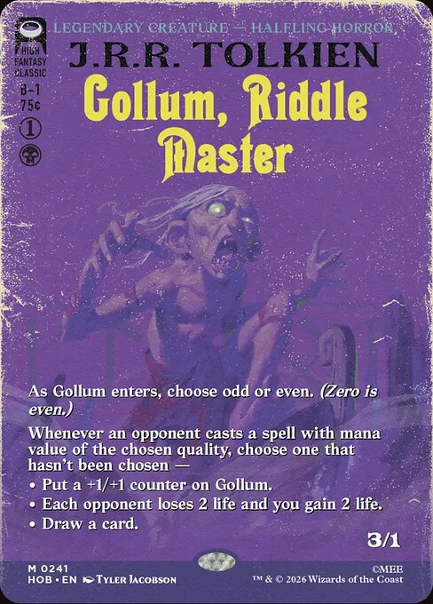 Gollum, Riddle Master (V.1) XHOB-241 Mythic Near Mint Englisch