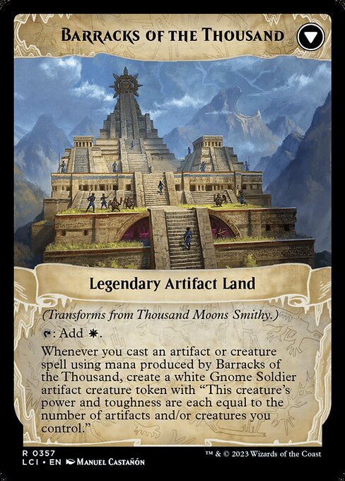 Thousand Moons Smithy // Barracks of the Thousand - Back Face