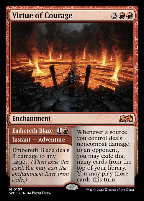 Virtue of Courage // Embereth Blaze - Back Face