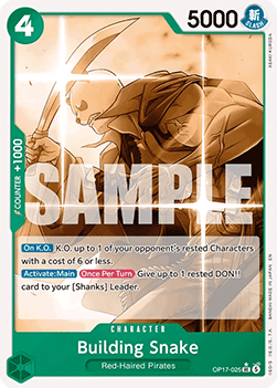 Building Snake (OP17-025) (V.2) OP17 Alternate Art Near Mint Englisch
