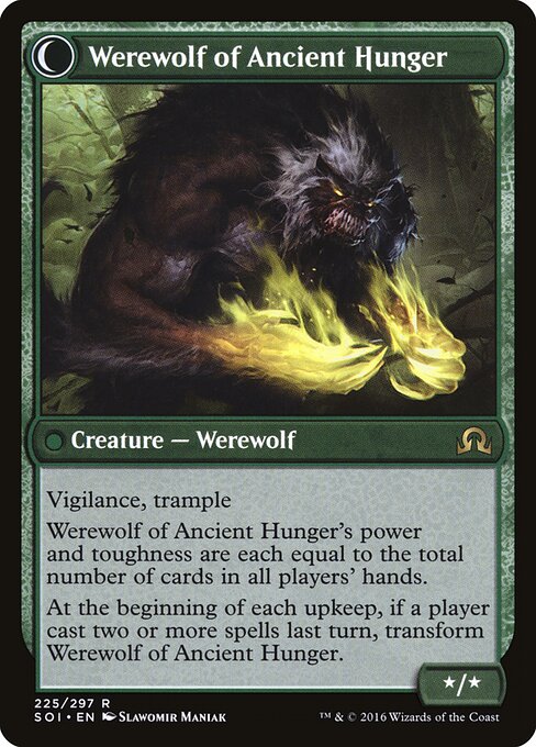 Sage of Ancient Lore // Werewolf of Ancient Hunger - Back Face