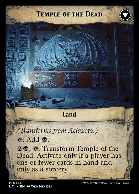 Aclazotz, Deepest Betrayal // Temple of the Dead - Back Face
