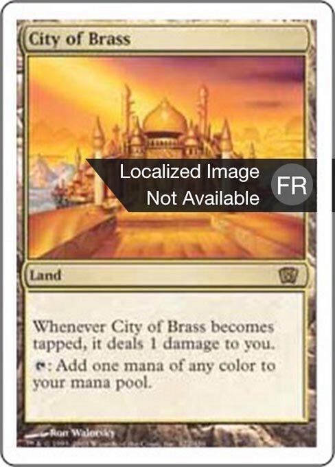 City of Brass 8ED-322 Rare Played Französisch