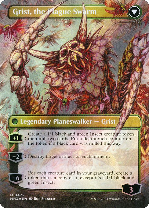 Grist, Voracious Larva // Grist, the Plague Swarm - Back Face
