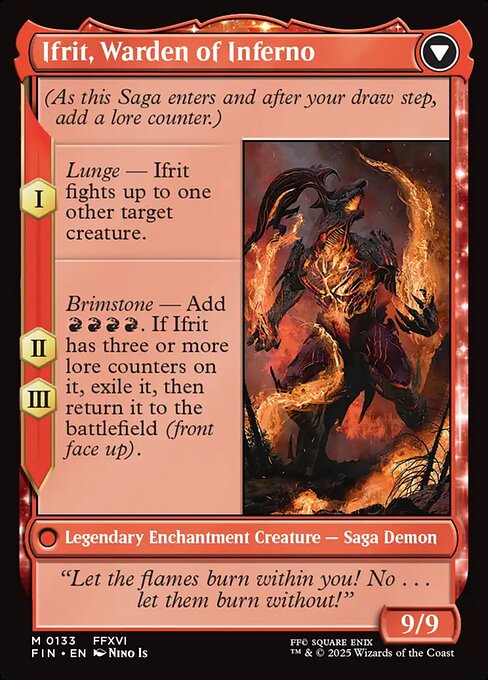Clive, Ifrit's Dominant // Ifrit, Warden of Inferno - Back Face