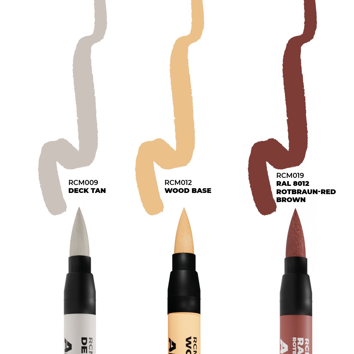 AK Interactive REAL COLORS MARKERS Set Ships & Decks - Set 3 Real Colors Markers
