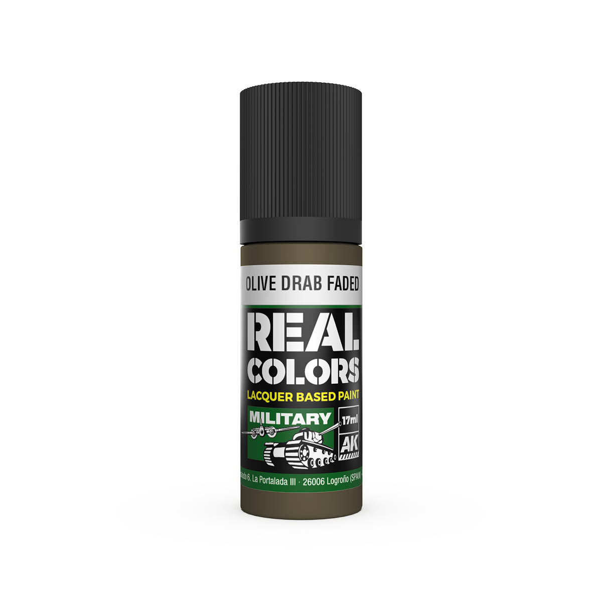 AK Interactive REAL COLORS Olive Drab Faded 17 ml.