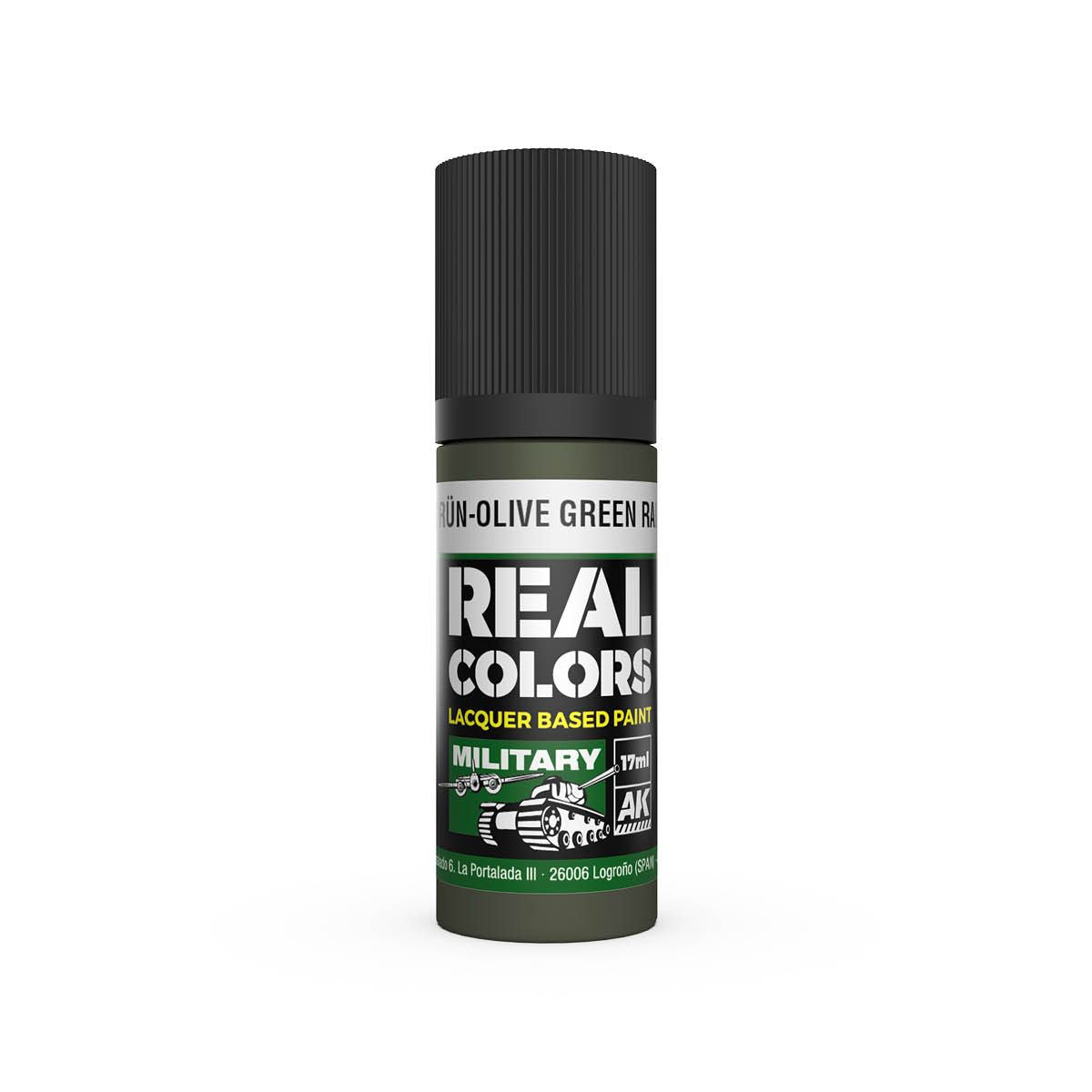 AK Interactive REAL COLORS Olivgrün-Olive Green Ral 6003 17 ml.