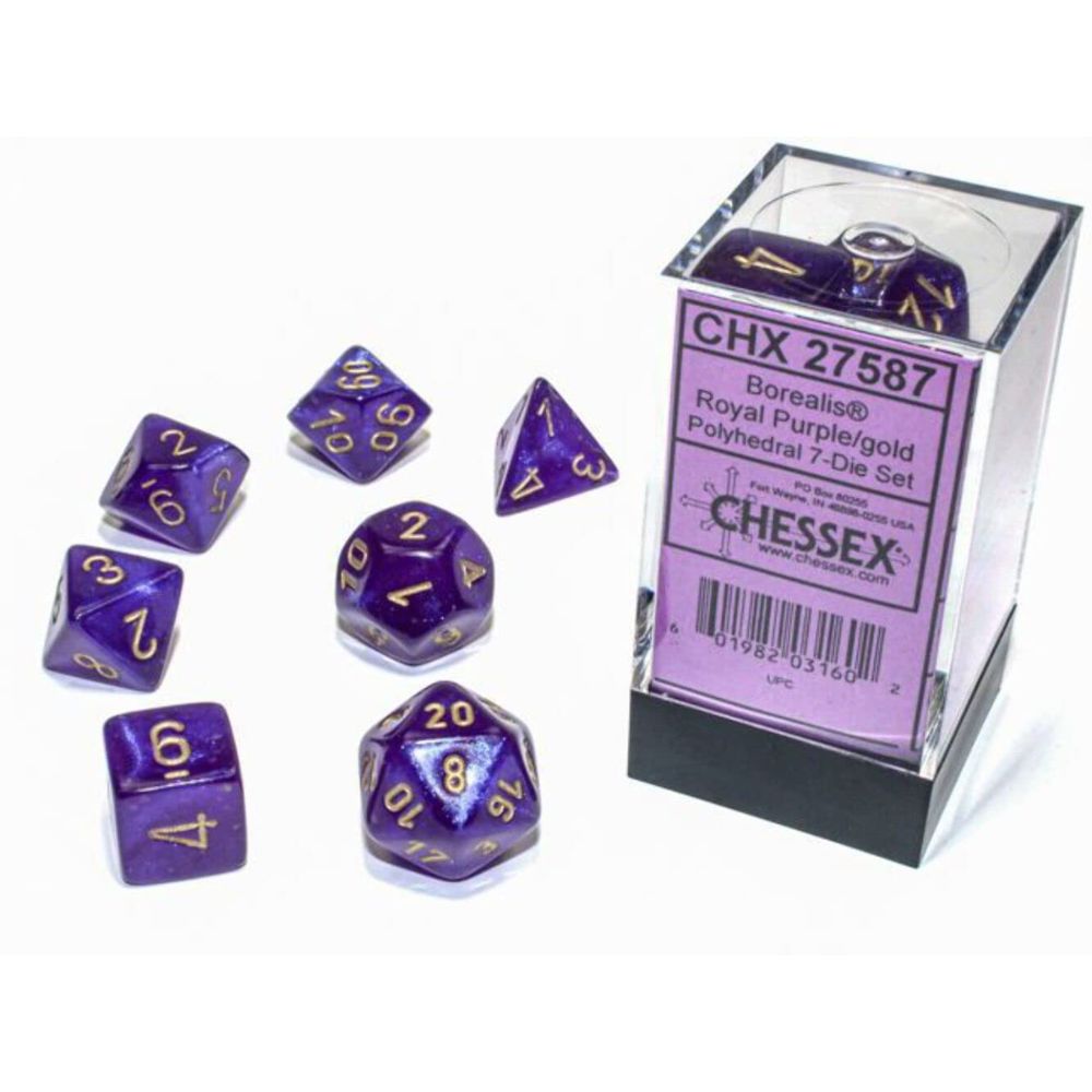 Chessex Polyhedral 7 Die Würfel-Set Opaque Gelb/Schwarz