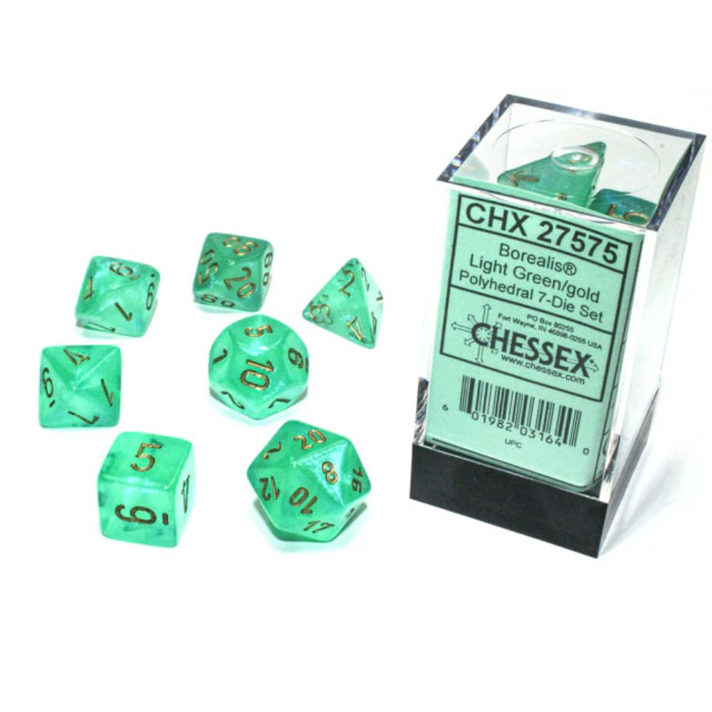 Chessex Polyhedral 7 Die Würfel-Set Opaque Gelb/Schwarz