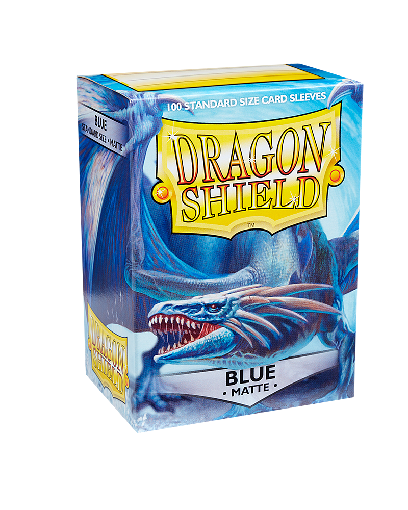 Dragon Shield Standard Size Matte Sleeves - Blue (100 Sleeves)