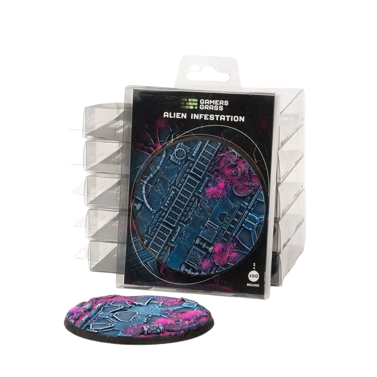 Gamers Grass Alien Infestation Bases, Round 100mm (x1)