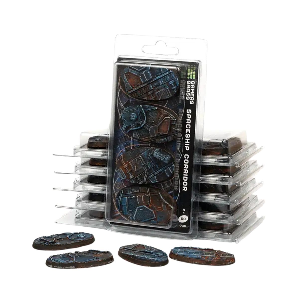 Gamers Grass Spaceship Corridor Bases, Oval 60mm (x4)