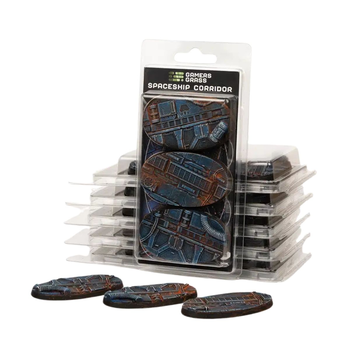 Gamers Grass Spaceship Corridor Bases, Oval 75mm (x3)