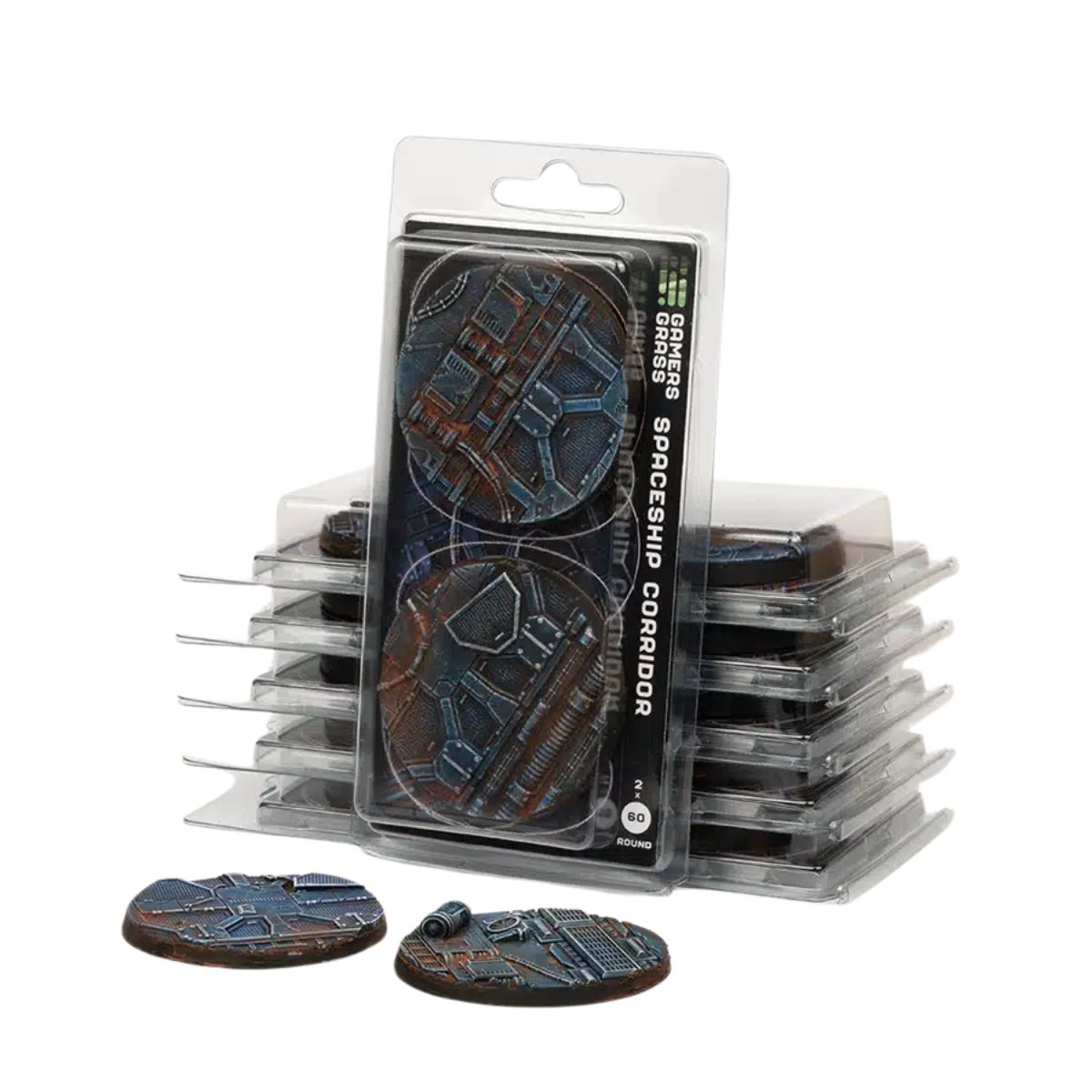 Gamers Grass Spaceship Corridor Bases, Round 60mm (x2)