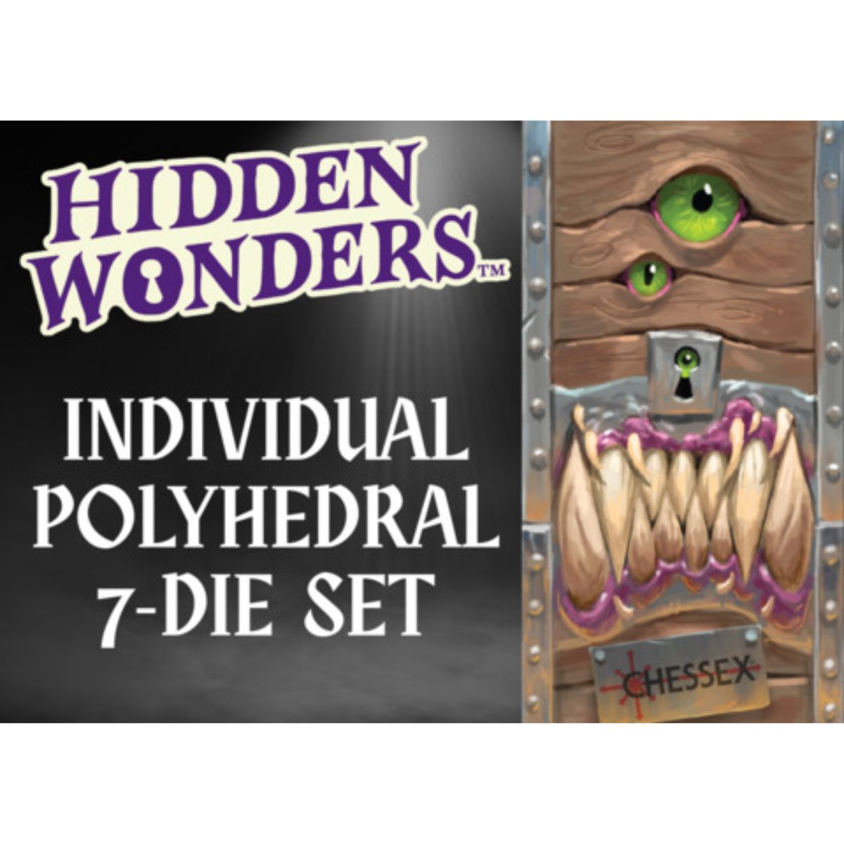Chessex Hidden Wonders™ Individual Mystery Polyhedral 7-Würfelset Set Magenta