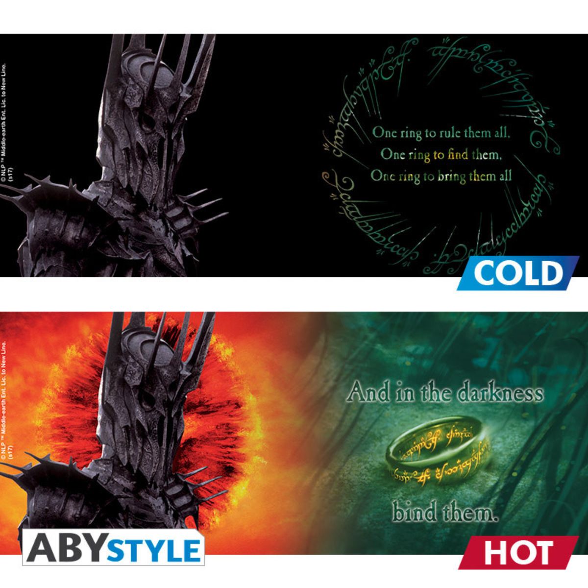 Lord Of The Rings Mug Heat Change 460 ml Sauron-Cardboard V2