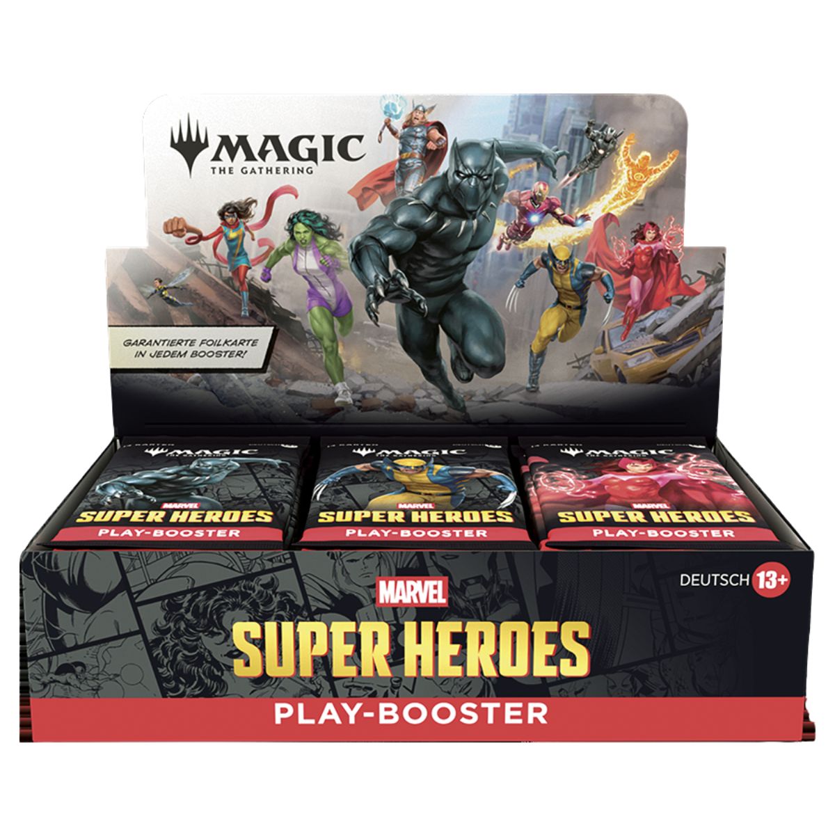 Magic: The Gathering Marvel Super Heroes Play Booster Display Englisch