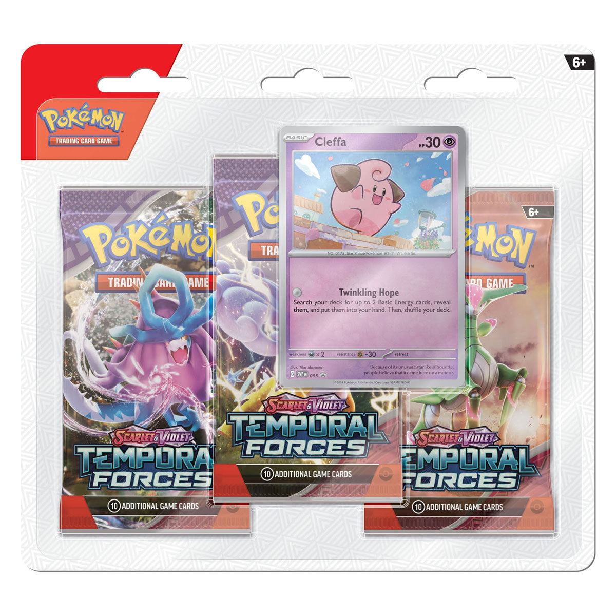 Pokemon Temporal Forces 3 Pack Blister Cleffa Englisch