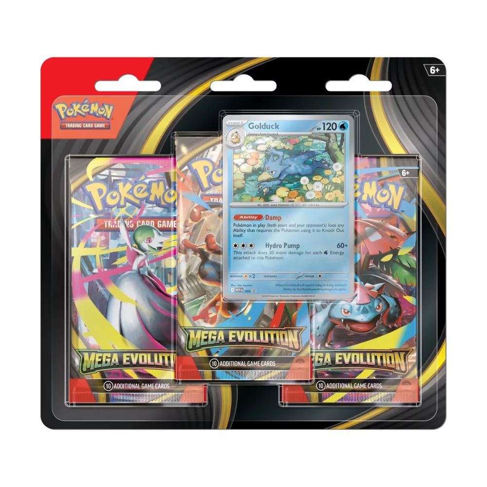 Pokémon Mega Evolution 3-Pack Blister Golduck Englisch