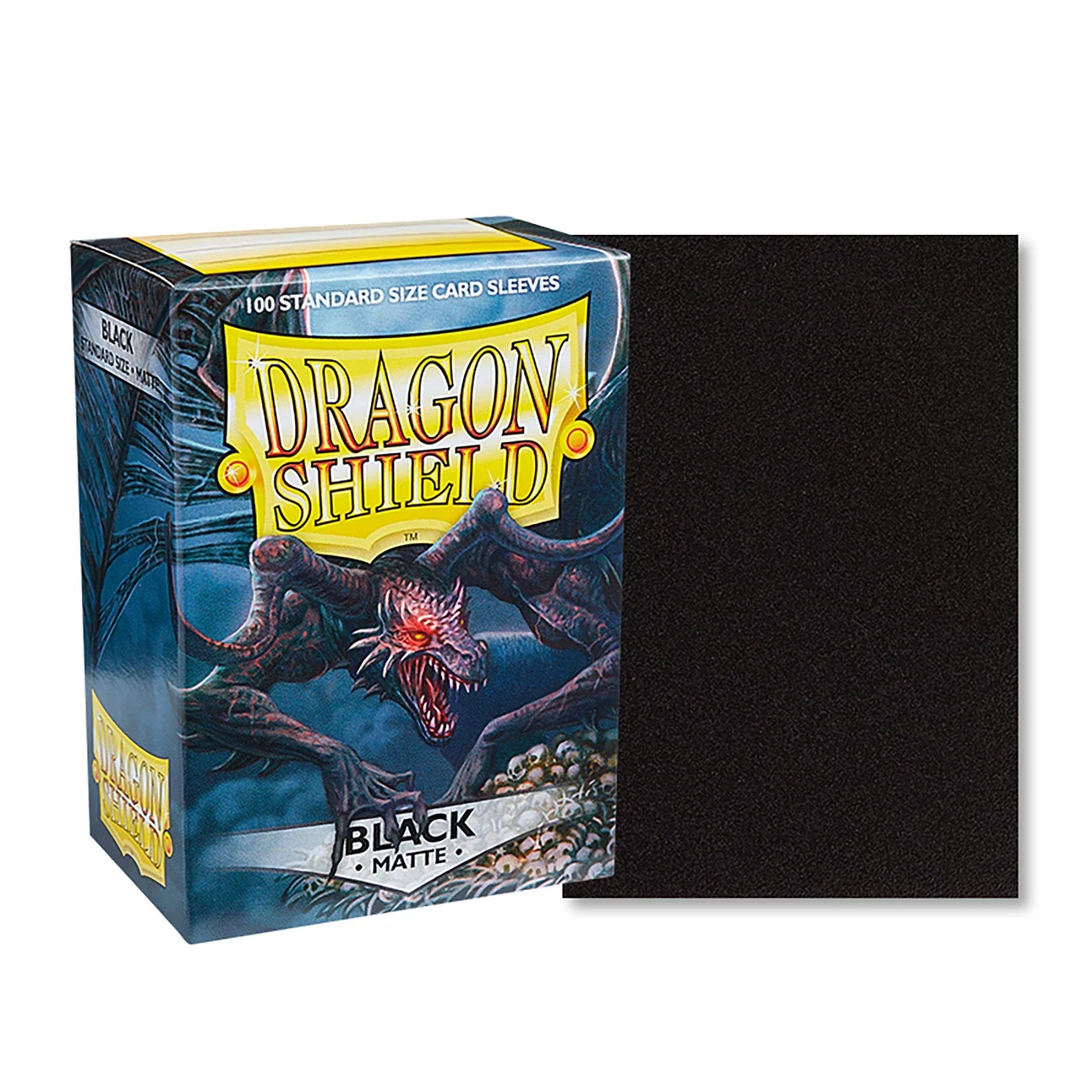 Dragon Shield Standard Size Sleeves Matte - Black (100 Sleeves)