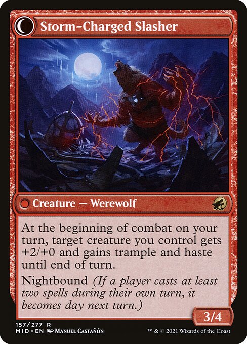 Reckless Stormseeker // Storm-Charged Slasher - Back Face