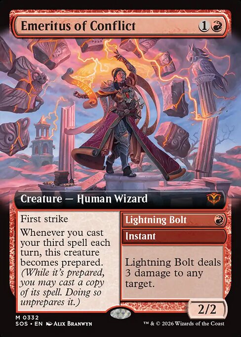 Emeritus of Conflict // Lightning Bolt - Back Face