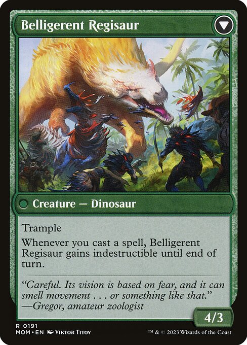Invasion of Ixalan // Belligerent Regisaur - Back Face