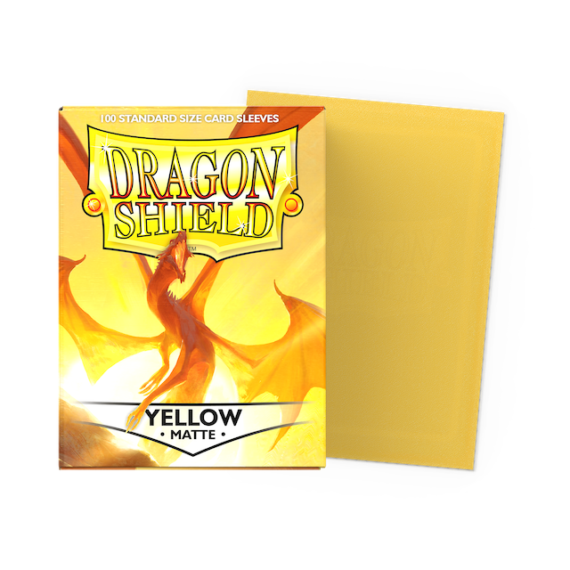 Dragon Shield Standard Size Matte Sleeves - Yellow (100 Sleeves)