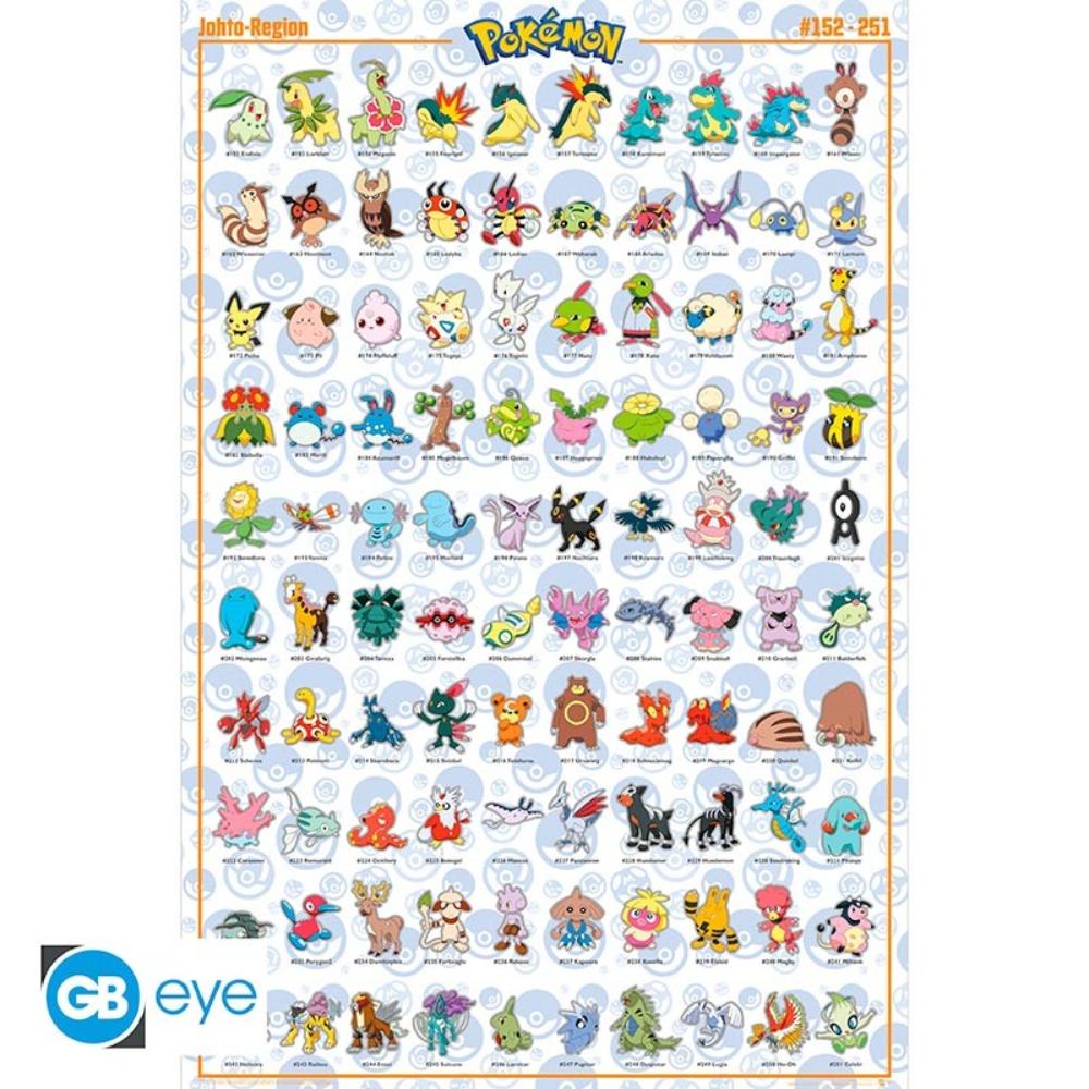 Pokémon - Poster Maxi 91.5x61 - Johto Deutsch