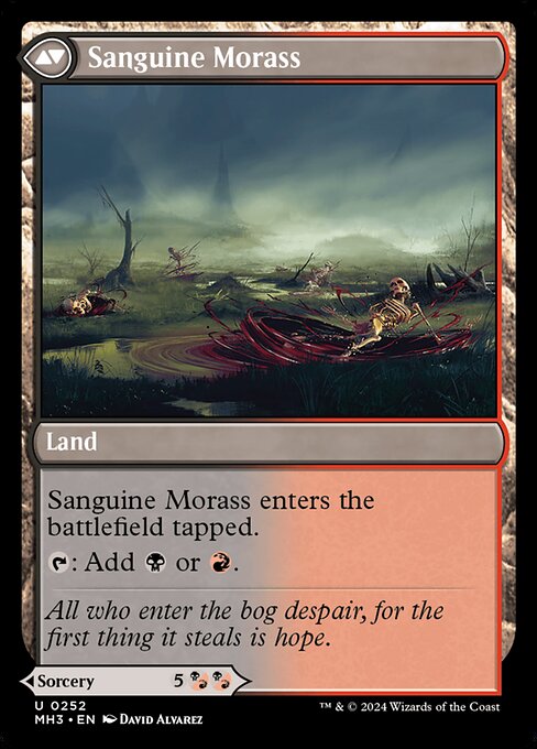 Bloodsoaked Insight // Sanguine Morass - Back Face