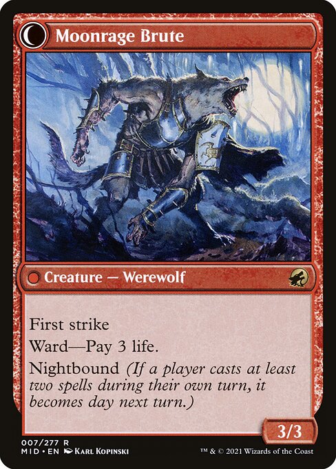 Brutal Cathar // Moonrage Brute - Back Face