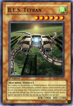 B.E.S. Tetran (V.1) EEN-017 Super Rare Light Played Deutsch