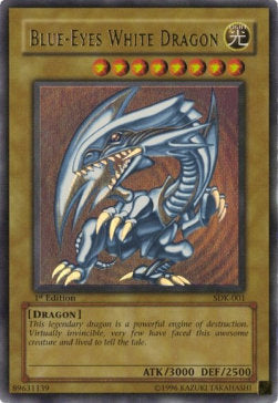 Blue-Eyes White Dragon SDK-001 Ultra Rare Light Played Englisch