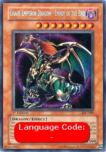 Chaos Emperor Dragon - Envoy of the End IOC-000 Secret Rare Excellent Englisch