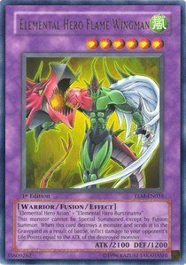Elementar-HELD Flammenflügelmann (V.1) TLM-035 Ultra Rare Light Played Deutsch