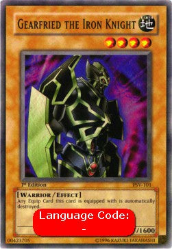 Gearfried the Iron Knight PSV-101 Super Rare Poor Englisch