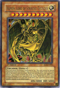 Hamon, Herr des tosenden Donners (V.1) SOI-002 Ultra Rare Light Played Deutsch 1. Auflage