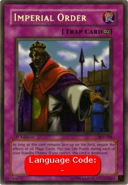 Imperial Order PSV-104 Secret Rare Poor Englisch