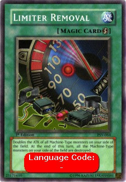 Limiter Removal (V.2) PSV-EN064 Super Rare Poor Englisch