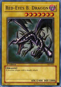 Rotäugiger schwarzer Drache SDJ-001 Ultra Rare Poor Deutsch 1. Auflage