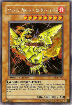 Heiliger Phönix von Nephthys EEN-SE3 Secret Rare Poor Deutsch 1. Auflage