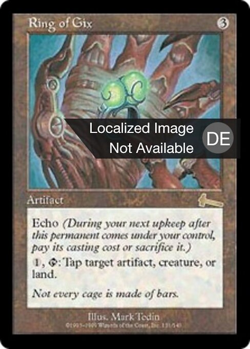 Gix' Ring ULG-131 Rare Light Played Deutsch