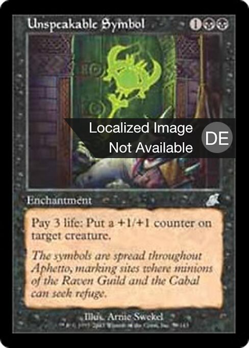 Unaussprechliches Symbol SCG-79 Uncommon Excellent Deutsch