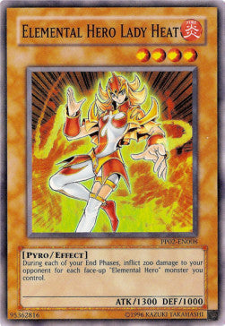 Elementar-HELD Lady Heat (V.1) PP02-008 Super Rare Light Played Deutsch