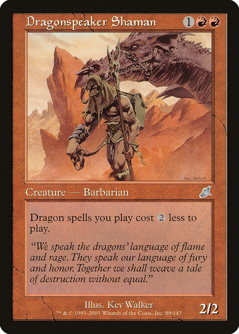 Drachensprecher-Schamane SCG-89 Uncommon Light Played Englisch Foil