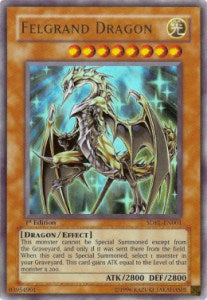 Fellgrant-Drache SDRL-001 Ultra Rare Played Deutsch 1. Auflage