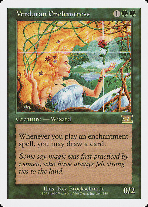 Verduran Enchantress 6ED-264 Rare Played Englisch
