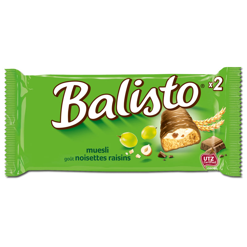 Balisto muesli noisettes raisins (2x 18,5 g)