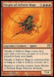 Myojin des Unendlichen Zorns CHK-181 Rare Light Played Deutsch